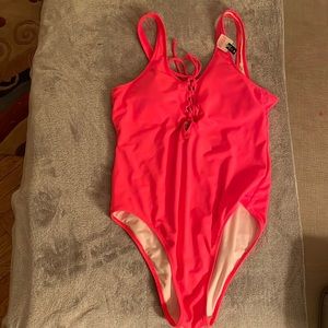 Victoria Secret PINK NWOT Pink One piece Bathing suit Med